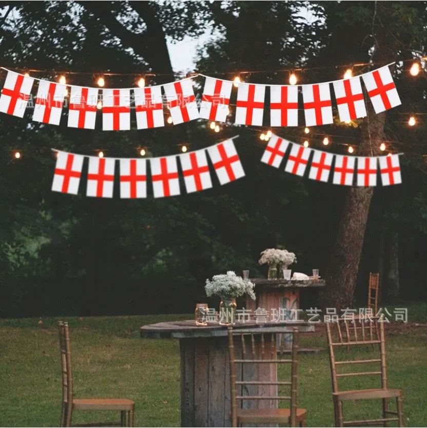 TIKI FLAG 20pcs/lot England bunting flags 14x21cm Pennant England  String Banner Festival Party Holiday for decoration