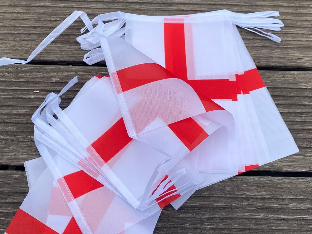 TIKI FLAG 20pcs/lot England bunting flags 14x21cm Pennant England  String Banner Festival Party Holiday for decoration