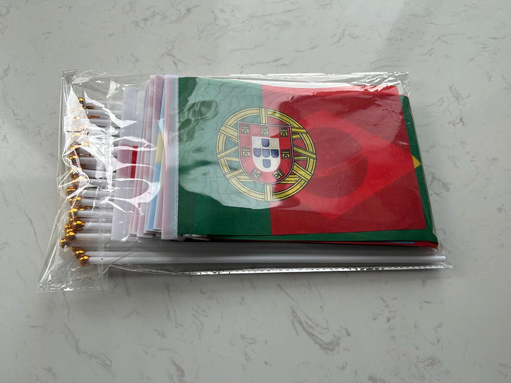 2026 world Country  hand Flag 14x21cm 48pcs Football cup Countries Flag Bunting National String Banner Event Garlands decoration