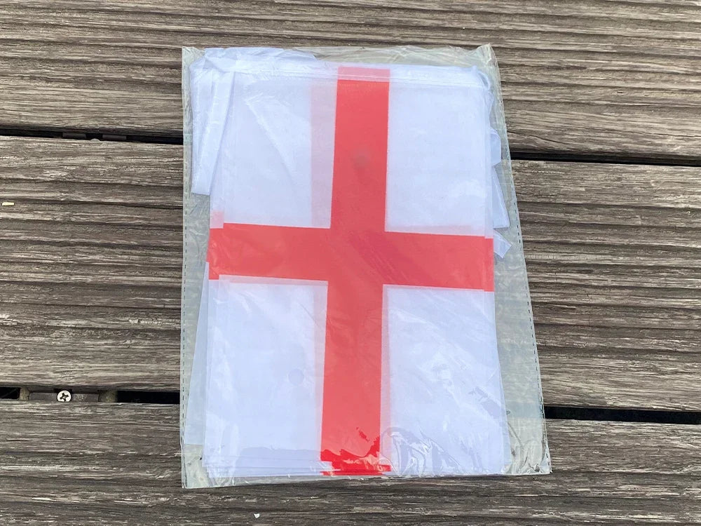 TIKI FLAG 20pcs/lot England bunting flags 14x21cm Pennant England  String Banner Festival Party Holiday for decoration